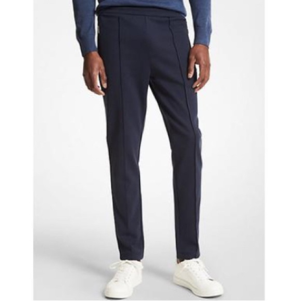 Michael Kors Mixed Media Track Pants in Midnight Blue, NWT, Size L - Picture 10 of 10
